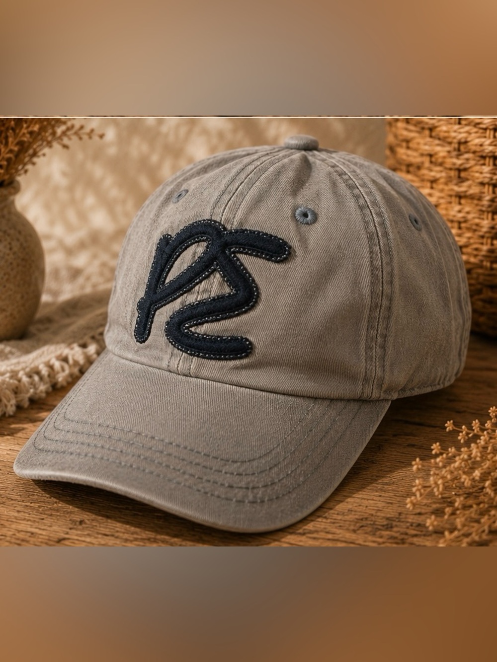 Perry Ellis Baseball Cap Men’s Logo Hat Gray Navy‎